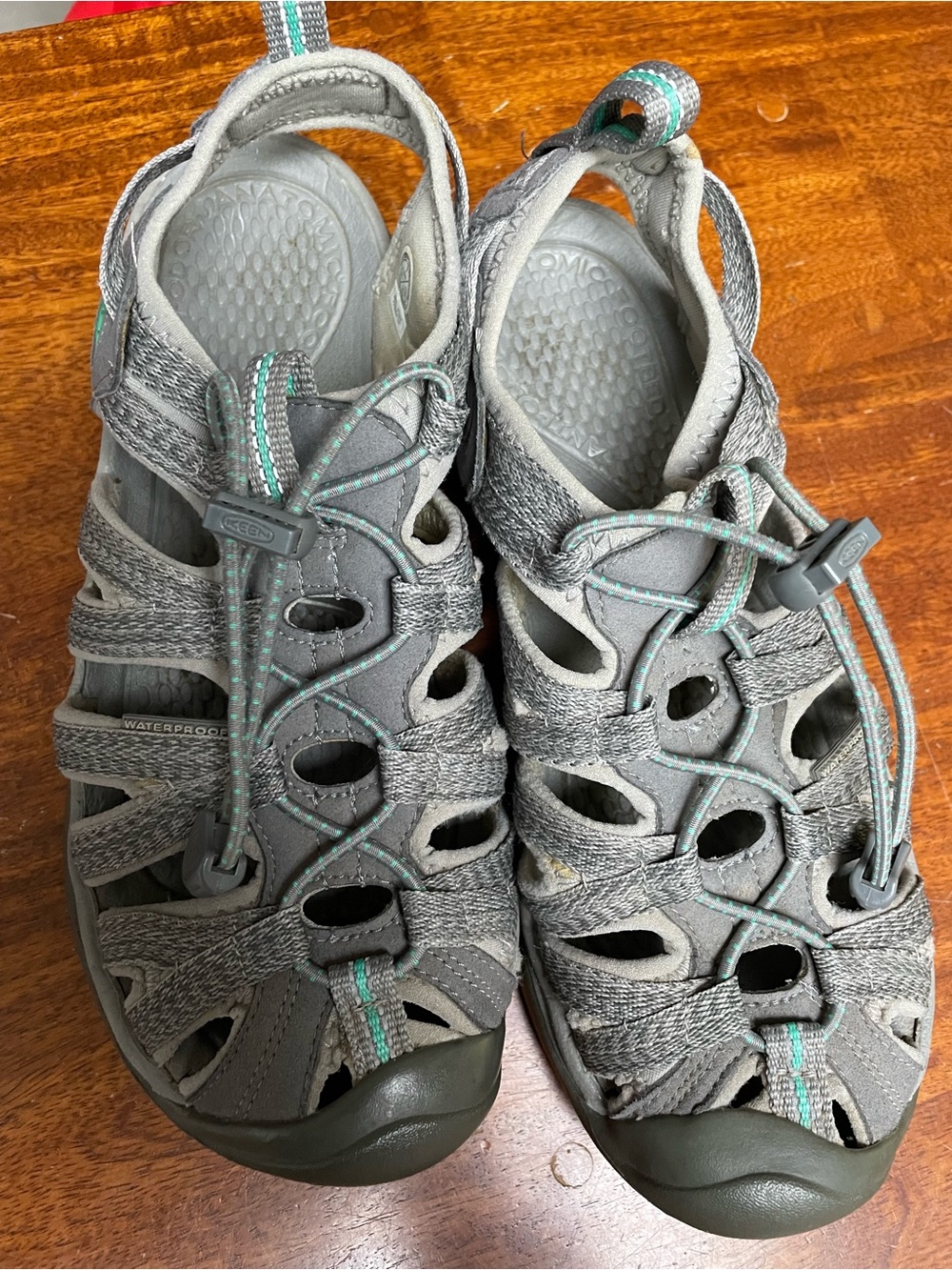 Keen grey and blue accent sandal shoes 7